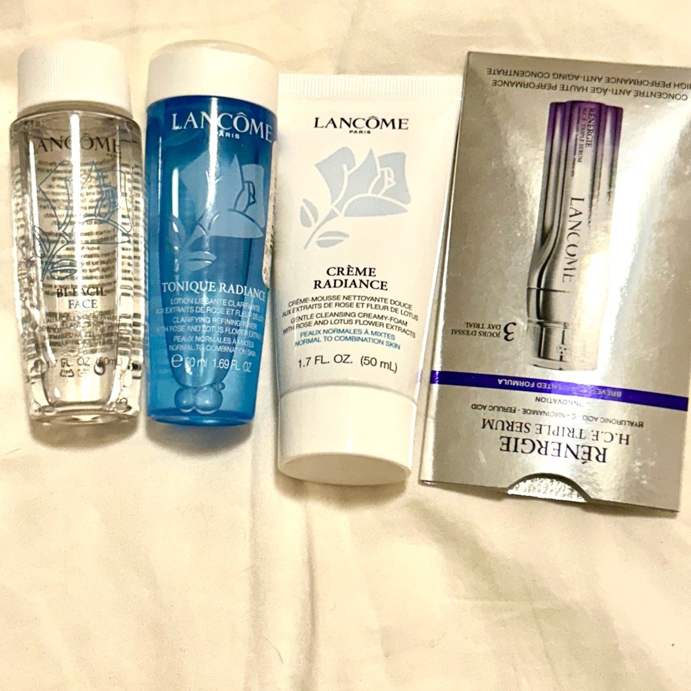 Skincare Set with Blue and White Tones